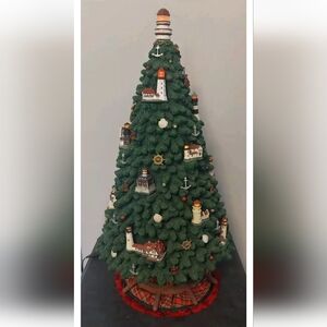 Vintage Danbury Mint Lighthouse Christmas Tree, 1990s, Working, Excellent Cond